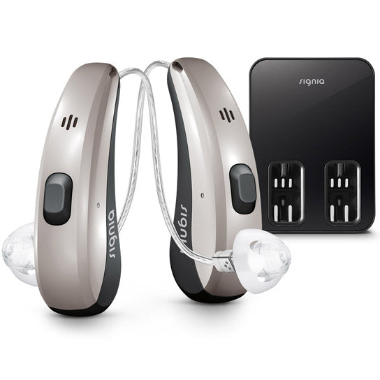 Signia inductive charger 2 with pure hearing aids